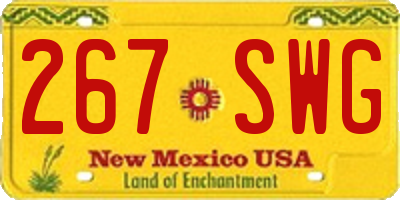 NM license plate 267SWG