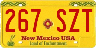 NM license plate 267SZT