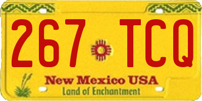 NM license plate 267TCQ