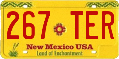 NM license plate 267TER