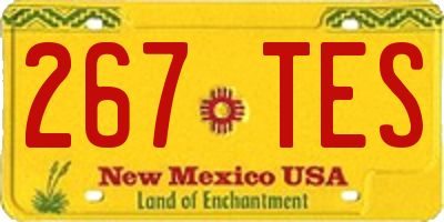 NM license plate 267TES
