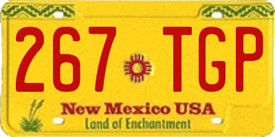 NM license plate 267TGP