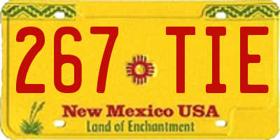NM license plate 267TIE