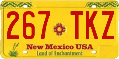 NM license plate 267TKZ