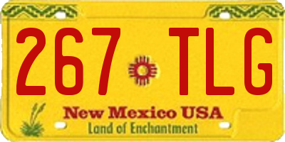 NM license plate 267TLG