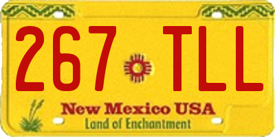 NM license plate 267TLL