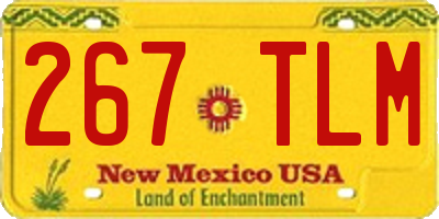 NM license plate 267TLM
