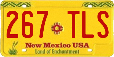 NM license plate 267TLS