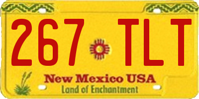 NM license plate 267TLT