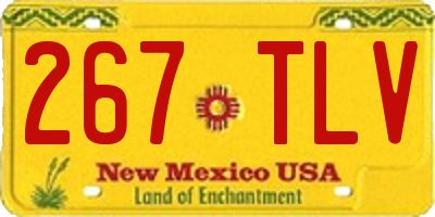 NM license plate 267TLV