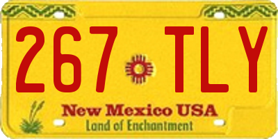 NM license plate 267TLY