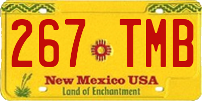NM license plate 267TMB