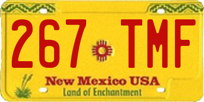 NM license plate 267TMF