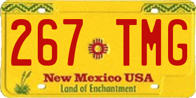 NM license plate 267TMG