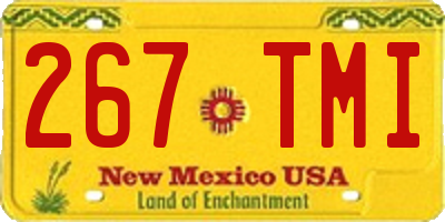 NM license plate 267TMI