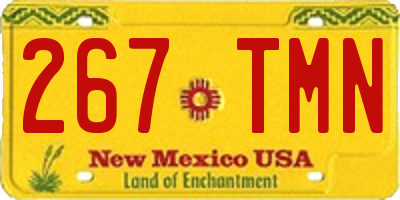 NM license plate 267TMN