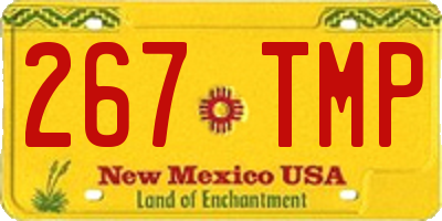 NM license plate 267TMP