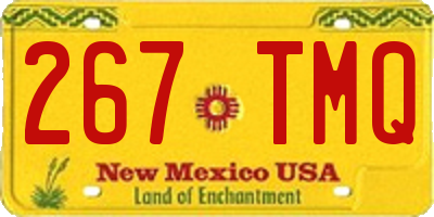 NM license plate 267TMQ