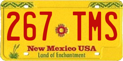 NM license plate 267TMS