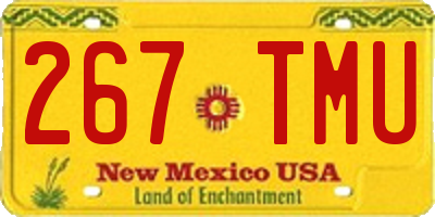 NM license plate 267TMU