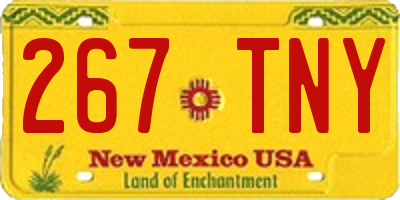 NM license plate 267TNY