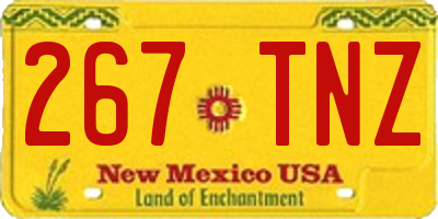 NM license plate 267TNZ