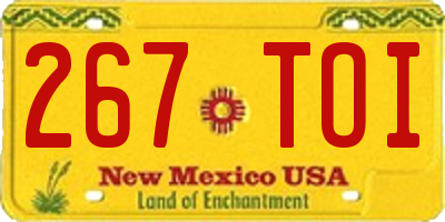 NM license plate 267TOI