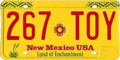 NM license plate 267TOY