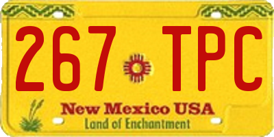 NM license plate 267TPC