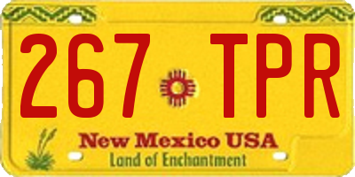 NM license plate 267TPR