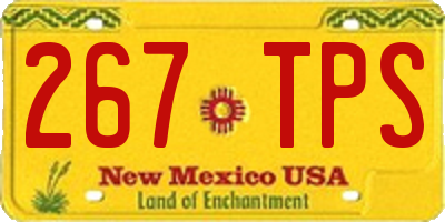 NM license plate 267TPS