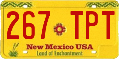 NM license plate 267TPT