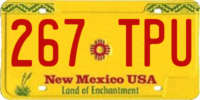 NM license plate 267TPU
