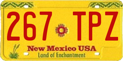 NM license plate 267TPZ