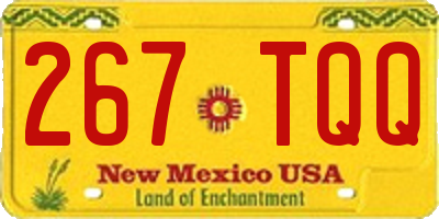 NM license plate 267TQQ