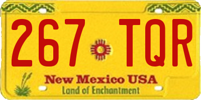 NM license plate 267TQR