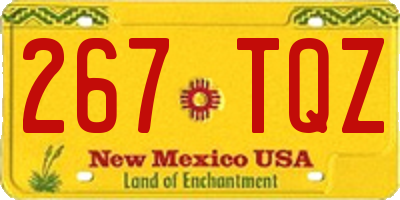 NM license plate 267TQZ