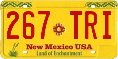 NM license plate 267TRI