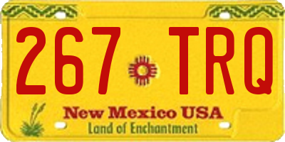 NM license plate 267TRQ
