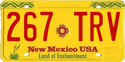 NM license plate 267TRV