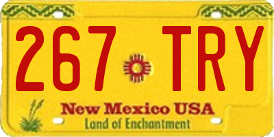 NM license plate 267TRY