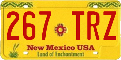 NM license plate 267TRZ