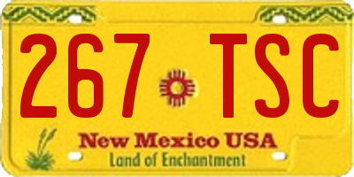 NM license plate 267TSC
