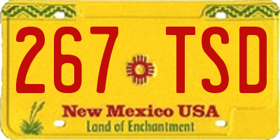 NM license plate 267TSD