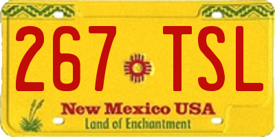 NM license plate 267TSL