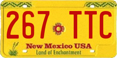 NM license plate 267TTC