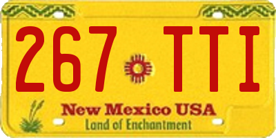 NM license plate 267TTI