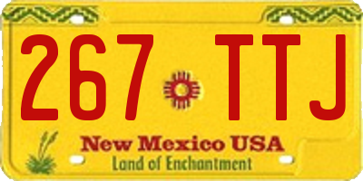 NM license plate 267TTJ