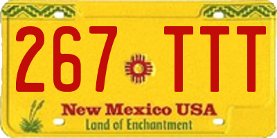NM license plate 267TTT