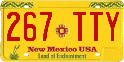 NM license plate 267TTY